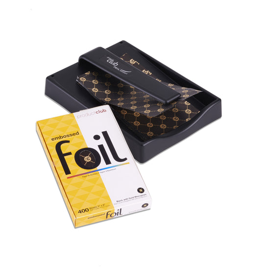 PRODUCT CLUB BLACK EMBOSS FOIL 5x8"
